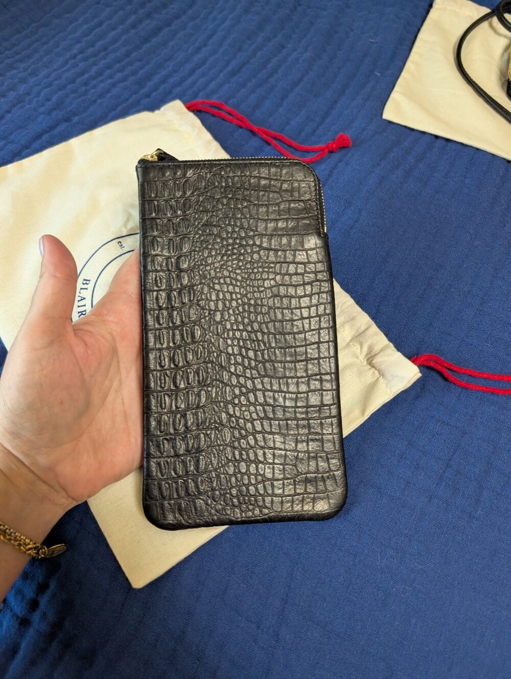 Blair Ritchey Eyeglass Case In Black Gator - Picture 2 of 4